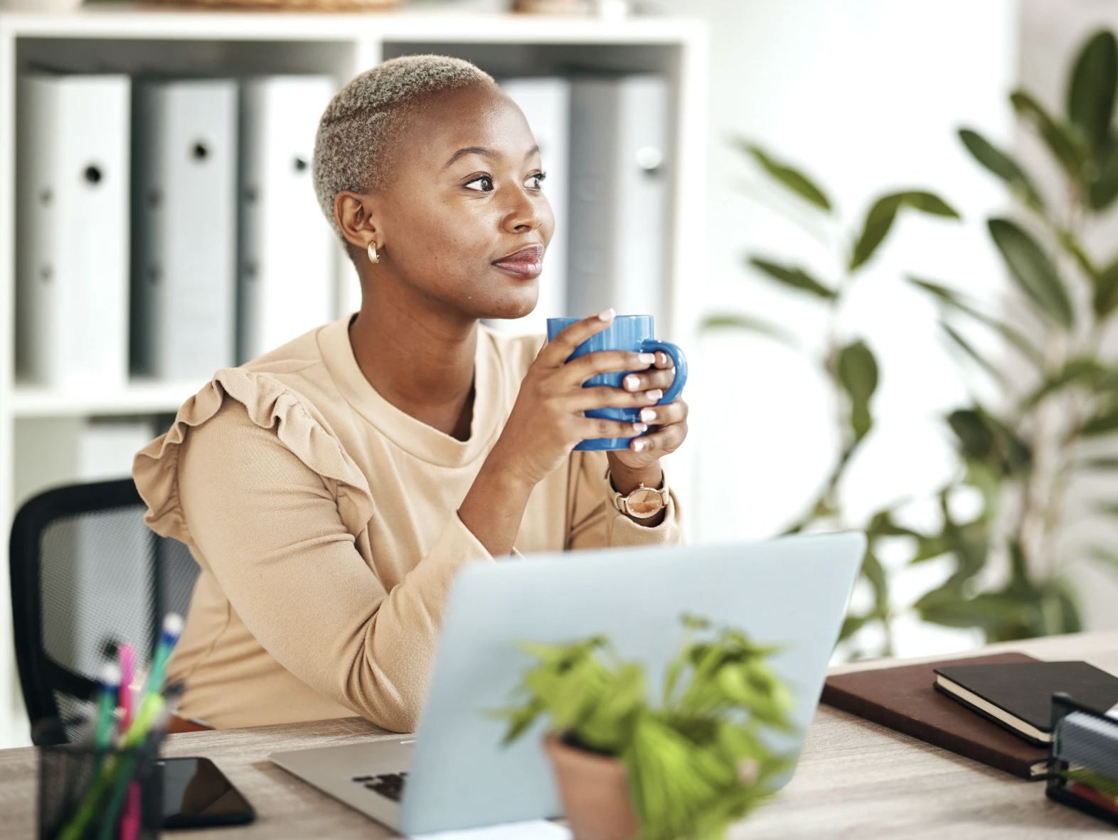 Woman with Mug